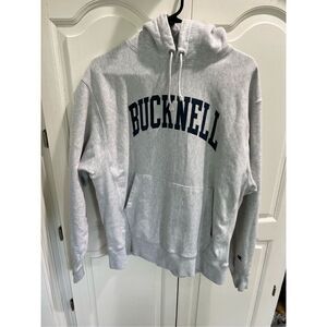 VTG BUCKNELL UNIVERSITY BISON Champion Reverse weave L Hoodie Sweatshirt Heavy